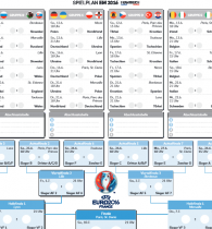 EM Spielplan für Deutschlandspiele - Vorlage 2016